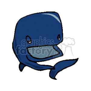 The clipart image shows a stylized depiction of a whale with a friendly expression.