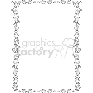 Easter Border With Eggs And Chicks Clipart Commercial Use Gif Wmf Svg Clipart 133956 Graphics Factory