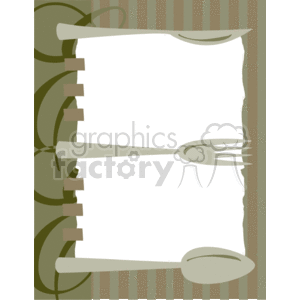 Clipart image of a blank recipe card with a fork, spoon, and knife border.