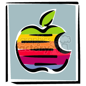 Apple logo in color