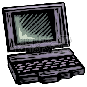cartoon laptop clipart. Commercial use GIF, JPG, WMF, SVG clipart