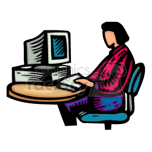 Women sitting at computer