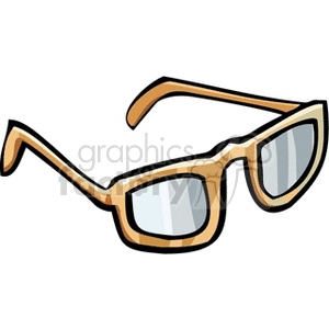 A clipart image of a pair of sunglasses with brown frames and dark lenses.