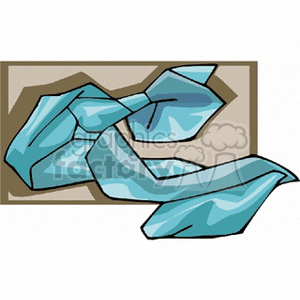   This clipart image shows a light blue headkerchief with a pattern, likely made of fabric. It appears to be loosely folded or draped, and it