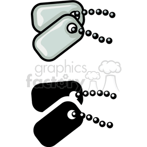 A Pair of Dog Tags that You would wear in the Military