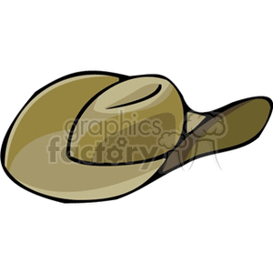 A clipart image of a brown cowboy hat.