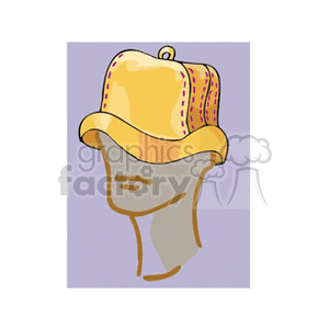 Yellow Bell-Shaped Hat on Mannequin Head