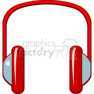 A clipart image of red headphones.