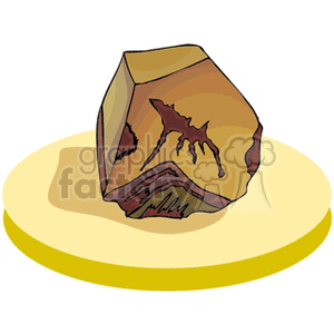 Illustration of a Brown Mineral Rock