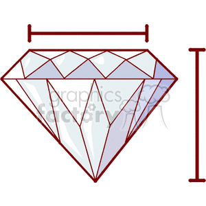 Illustration of a precisely measured diamond, emphasizing cut, clarity, and brilliance.