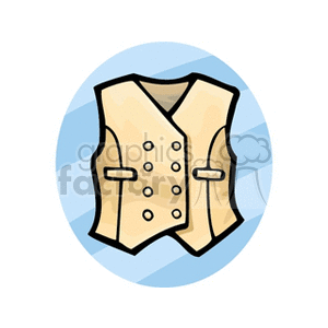 Beige Double-Breasted Vest