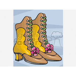 Vintage Floral Heeled Boots