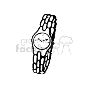 Black and white wrist watch