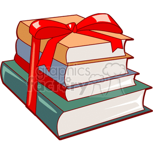 Stack of Books with Ribbon