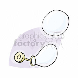 Clipart image of soap bubbles and a bubble wand.