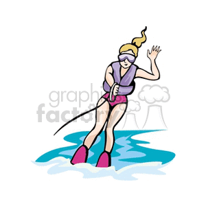 Woman Water Skiing