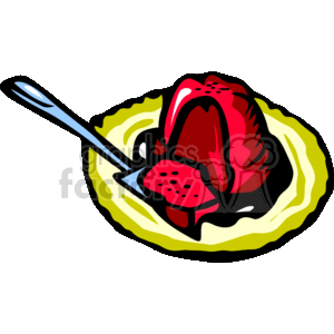   The clipart image features a serving of jello dessert. There