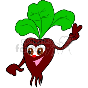 Cartoon radish