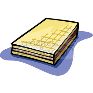 Clipart image of a rectangular layered pastry with cream filling.