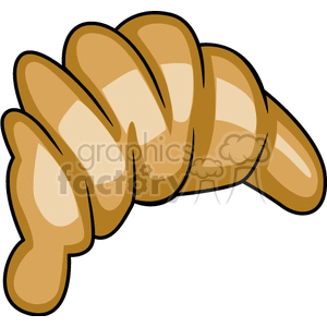 Clipart image of a golden brown croissant.