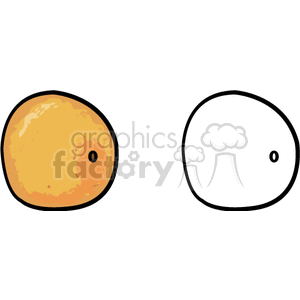 Orange Illustration with Outline