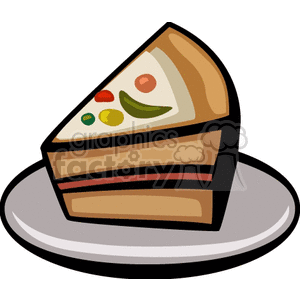 Layered Cake Slice with Toppings