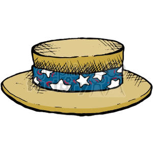 USA Patriotic Straw Hat for Independence Day