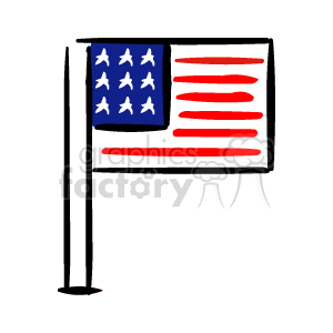 The image depicts a simplified or stylized representation of the United States flag, which features a blue field with white stars in the top left corner and red and white stripes. This type of imagery is often associated with Independence Day in America, also known as the 4th of July, a national holiday commemorating the adoption of the Declaration of Independence.
