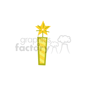 This clipart image appears to be a stylized firework or a firecracker, often associated with celebrations such as Independence Day (4th of July) in the United States.
