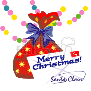 Christmas Letter to Santa Claus Leaning on Bag