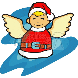 Christmas Angel in Santa Outfit