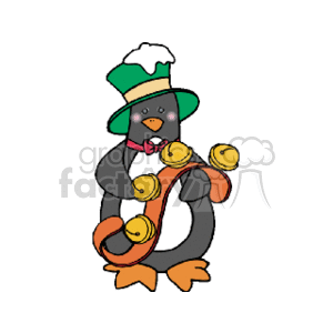 Festive Christmas Penguin with Holiday Attire