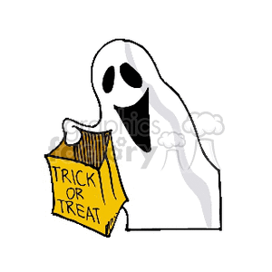 Halloween Ghost with Trick or Treat Bag