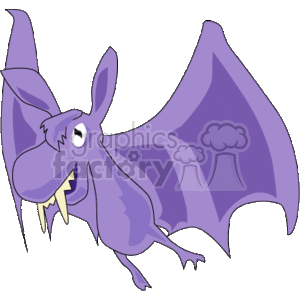 Cartoon Vampire Bat Illustration for Halloween