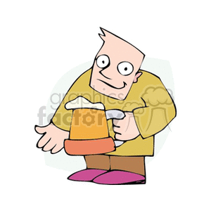 Man holding mug of beer