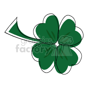   The image shows a four-leaf clover, which is often associated with luck and is a common symbol related to St. Patrick