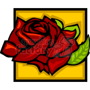 Valentine's Day Red Rose - Romantic Flower Illustration