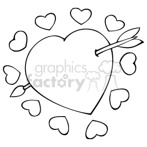 Valentine's Day Love Heart with Arrow