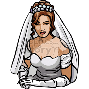 Elegant Bride with Veil