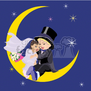 Charming Wedding of Child Bride and Groom on Moon