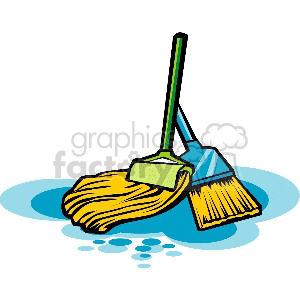 Mop and Broom for Cleaning Tools