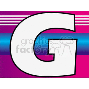 Letter G with Colorful Background