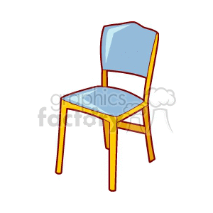 Simple Blue and Yellow Chair