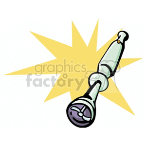 A clipart image of a handheld kitchen mixer with a yellow starburst background.