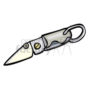 Small Folding Knife with Metallic Handle