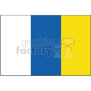The image is a simple graphic representation of the flag of Romania. It consists of three vertical bands of color from left to right: blue, yellow, and red.