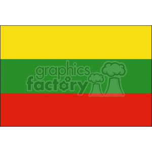 Lithuania Flag - Horizontal Striped National Symbol