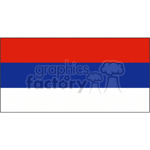 Serbian National Flag - Red, Blue, and White Horizontal Stripes