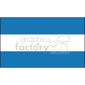 The image shows a simple clipart representation of the flag of Argentina. The flag consists of three horizontal bands with the top and bottom bands colored light blue and the middle band white.