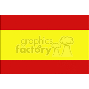 The clipart image displays a horizontal tri-band flag with the top and bottom bands colored red and the middle band yellow. This flag could represent the historical flag of the Grand Duchy of Baden, which was a state in the southwest of Germany until 1918.